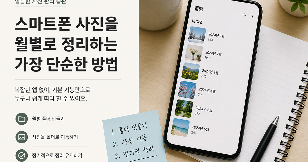 스마트폰 사진을 월별로 정리하는 가장 단순한 방법